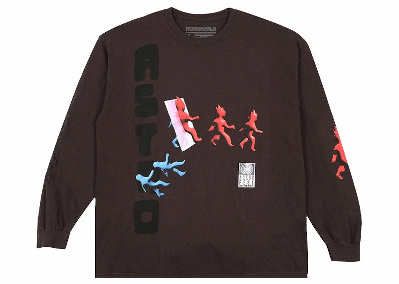 Travis Scott Otherside Long-Sleeve T-shirt Brown